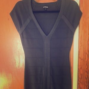 Grey, body con dress - Size M